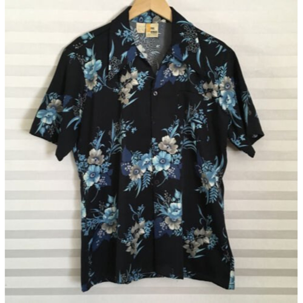 Vintage Paul Howard California Button Down Shirt Sz L Short Sleeve Disco Floral